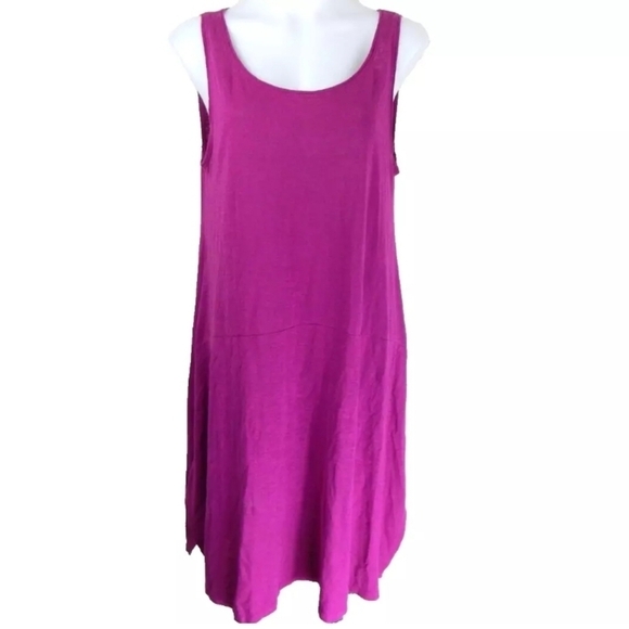 Eileen Fisher Drop Waist Scoop Neck Dress - Picture 1 of 5